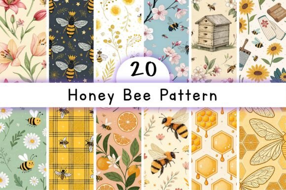 Download Honey Bee Pattern - Bee pattern Collection