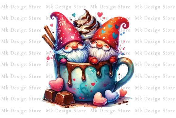 Download Coffee Cup Gnome Valentine Graphics - Premium Resources
