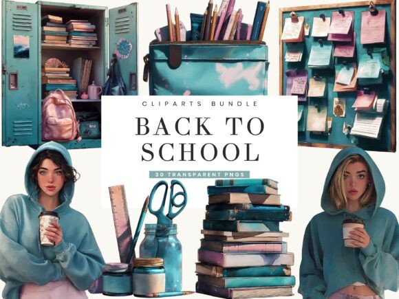 Download Back to School Clipart Bundle - Back to school clipart Collection